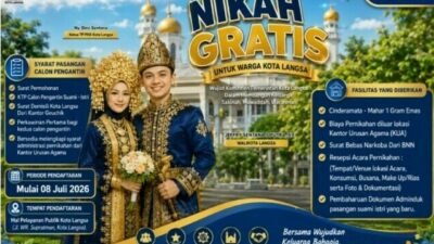 Pemko Langsa Buka Pendaftaran Nikah Gratis Mulai 08 Juli 2026