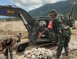 Tahap Pemasangan Bronjong Dimulai, Pembangunan Jembatan Bailey STA 83 Terus Berprogres