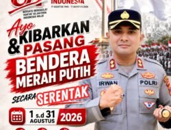 Kapolres Aceh Timur Ajak Warga Kibarkan Merah Putih Sambut HUT Ke-81 RI