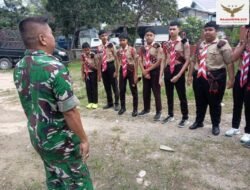 Babinsa Koramil 02/Langsa Kota Bekali Kontingen Pramuka Jelang Jambore Nasional