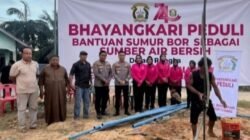 KAPOLRES ACEH TAMIANG BERSAMA KETUA BHAYANGKARI CEK PEKERJAAN 30 SUMUR BOR BANTUAN AIR BERSIH