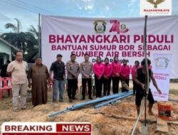 KAPOLRES ACEH TAMIANG BERSAMA KETUA BHAYANGKARI CEK PEKERJAAN 30 SUMUR BOR BANTUAN AIR BERSIH