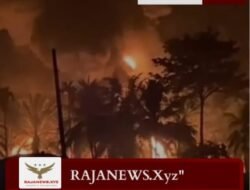 Sumur Minyak Terbakar di Desa Semali, Kabupaten Aceh Timur