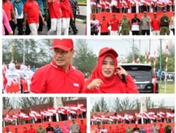 Wakil Bupati Aceh Timur Hadiri Kirab Bendera Merah Putih Sepanjang 81 Meter, Momentum Perkuat Nasionalisme dan Kebersamaan