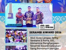 Walikota Langsa Raih Serambi Award 2026 Kategori Pemimpin yang Tanggap Kebutuhan Warga