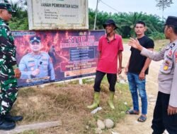 Polsek Banda Alam Bersama Koramil 18 Perkuat Pencegahan Karhutla
