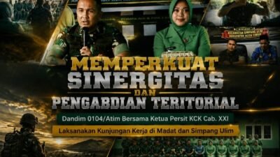 Memperkuat Sinergitas dan Pengabdian Teritorial, Dandim 0104/Atim Bersama Ketua Persit KCK Cab. XXI, Laksanakan Kunjungan Kerja di Madat dan Simpang Ulim