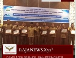 DPMG Aceh Berhasil Raih Peringkat Tiga Terbaik Monev Keterbukaan Informasi Publik 2026