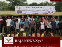 Semarak HUT Ke-81 TNI, Kodim 0104/Aceh Timur Gelar Baksoskes dan Stand Bazar UMKM, Wujud Kepedulian TNI Bersama Rakyat