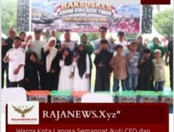Hujan Tak Patahkan Semangat Warga Langsa Ikuti Car Free Day dan Baksoskes HUT TNI Ke-81