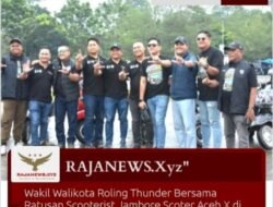 Wakil Wali Kota Rolling Thunder Bersama Ratusan Scooterist Jambore Scooter Aceh X di Langsa