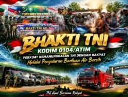 Bhakti TNI Kodim 0104/Atim Perkuat Kemanunggalan TNI dengan Rakyat Melalui Penyaluran Bantuan Air Bersih