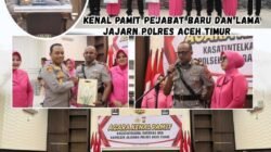 Polres Aceh Timur Gelar Pisah Sambut Pejabat Lama Dan Baru Kasat Intelkam, Kasiwas, Serta Kapolsek Jajaran