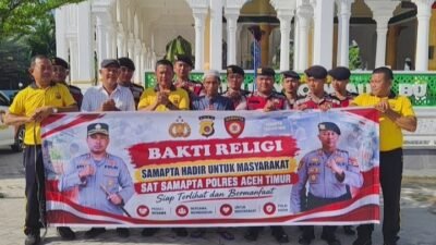 Bakti Religi, Sat Samapta Polres Aceh Timur Hadir untuk Masyarakat