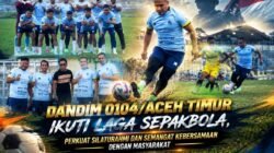 Dandim 0104/Aceh Timur Ikuti Laga Sepakbola, Perkuat Silaturahmi dan Semangat Kebersamaan dengan Masyarakat