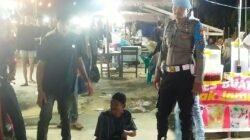 Personel Polsek Idi Rayeuk Patroli Pasar Malam, Cegah Gangguan Kamtibmas