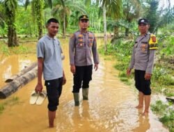 Kapolsek Simpang Jernih Pantau Banjir di Pante Kera, 30 KK Masih Mengungsi