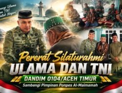 Pererat Silaturahmi Ulama dan TNI, Dandim 0104/Aceh Timur Sambangi Pimpinan Ponpes Al-Maimamah