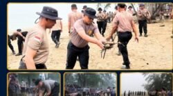 Green Policing Polres Aceh Timur, Kapolres Pimpin Aksi Bersih Bersih Pantai Pelangi