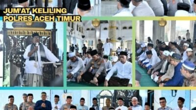 Jumat Keliling, Kapolres Aceh Timur Ajak Jamaah Bersama Jaga Kamtibmas