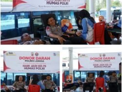 Sambut Hari Jadi Humas Polri Ke-75, Polres Langsa Kumpulkan 42 Kantong Darah