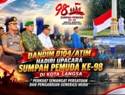 Dandim 0104/Atim Hadiri Upacara Sumpah Pemuda Ke-98 di Kota Langsa, Perkuat Semangat Persatuan dan Pengabdian Generasi Muda