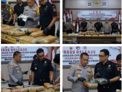 Polres Langsa Ungkap 10 Kasus Narkoba, 39,9 Kg Ganja Disita,14 Pelaku Diamankan