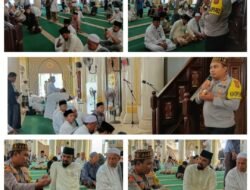 Jumat Keliling di Masjid Agung Idi, Kapolres Aceh Timur Ajak Masyarakat Jadi Pelopor Keselamatan Berlalu Lintas